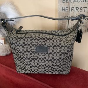 COACH Signature Canvas w/Leather Strap